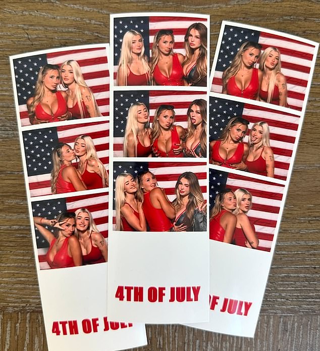 She also wore red on the 4th of July with her friends. Sami, 21, appears to have over a dozen markings on her body