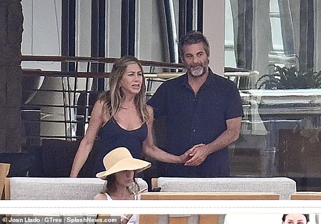 The superstar trio were in good company in choosing the Spanish location, as it was also revealed that Jennifer Aniston spent time with hunky hypnotist Jim Curtis on an idyllic yacht break to celebrate Fourth of July weekend