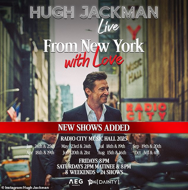 Hugh, who returns to Radio City Music Hall on July 18, continues to have tickets for his solo show being sold on websites, such as StubHub, for $20