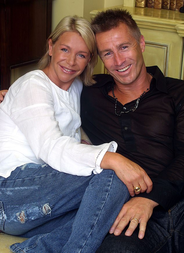 In April, Leslie reflected on the incident that changed her life. She was admitted to hospital in April 2004 after cracking two ribs during a fall from bed amid an intimate moment with her husband, former footballer Lee Chapman (Leslie and Lee pictured in 2004)