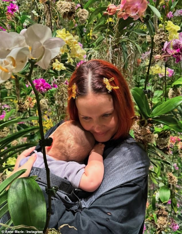 The singer-songwriter, 34, shares daughter Seven, 18 months, (pictured) with her rapper husband Slowthai, and the pair welcomed a baby boy in May