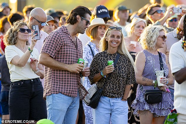 A whole host of celebrities flocked to watch legendary singer Stevie, 75, headline at the London festival. Pictured: Louise Redknapp and Drew Michael