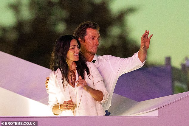 Matthew was friendly at Hyde Park as he was spotted avidly waving to the crowds while watching the show with his wife Camila