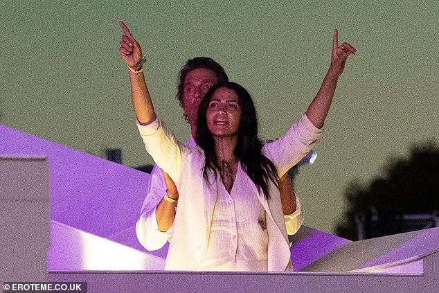 Camila appeared to be having a great time as she threw her hands in the air while dancing the night away