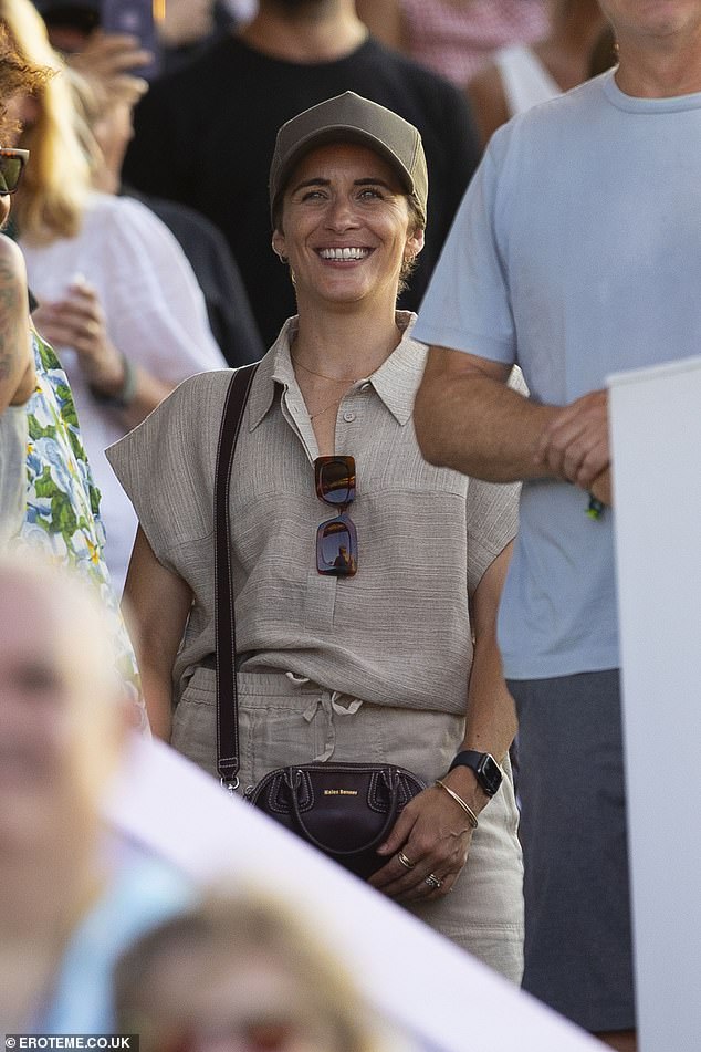 Line of Duty star Vicky, 42, appeared to be in jovial spirits as she joined the crowds partying while watching headliner Stevie