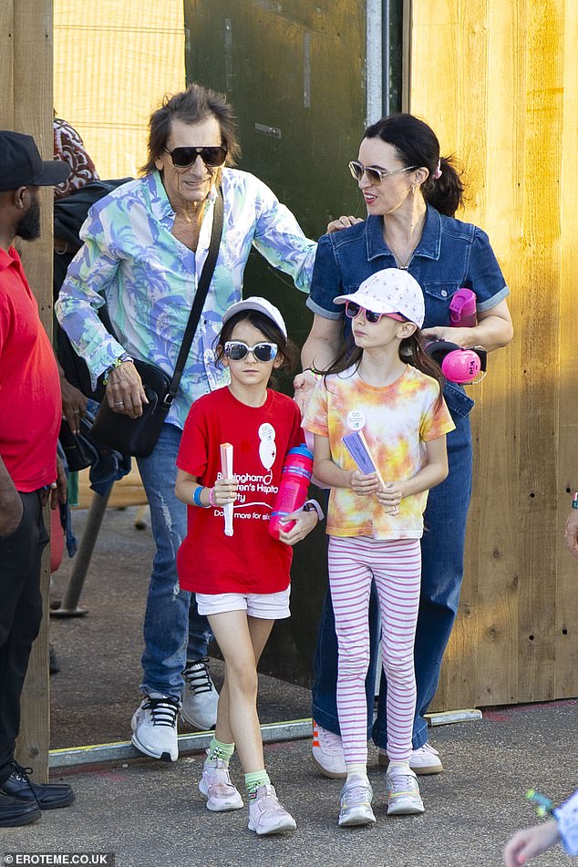 The music-loving family appeared to be having the time of their lives during their visit to Hyde Park