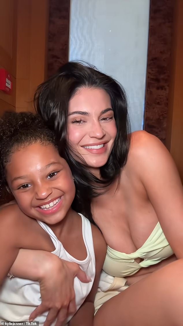 'Our first GRWM together we always make vids together for fun and i never post them but this was just tooooo cute, ' Kylie ¿ who shares Stormi and son Aire, three, with ex Travis Scott , 34 ¿ captioned the clip