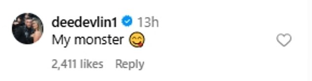 After Conor shared a shirtless snap, Dee was quick to share a sexually-charged comment towards him, as well as another emoji post to show her appreciation