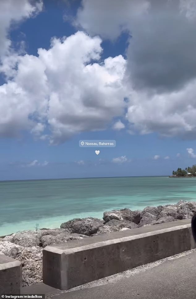 Mia was also on her Instagram Story this week, sharing a short clip that showed her POV from a car, which was travelling along a coastal road in Nassau