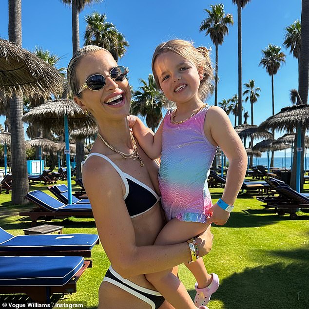 It comes after Vogue admitted admitted she's going to be an 'absolute disgrace' ahead of her 40th birthday party this year (Seen with daughter Gigi)