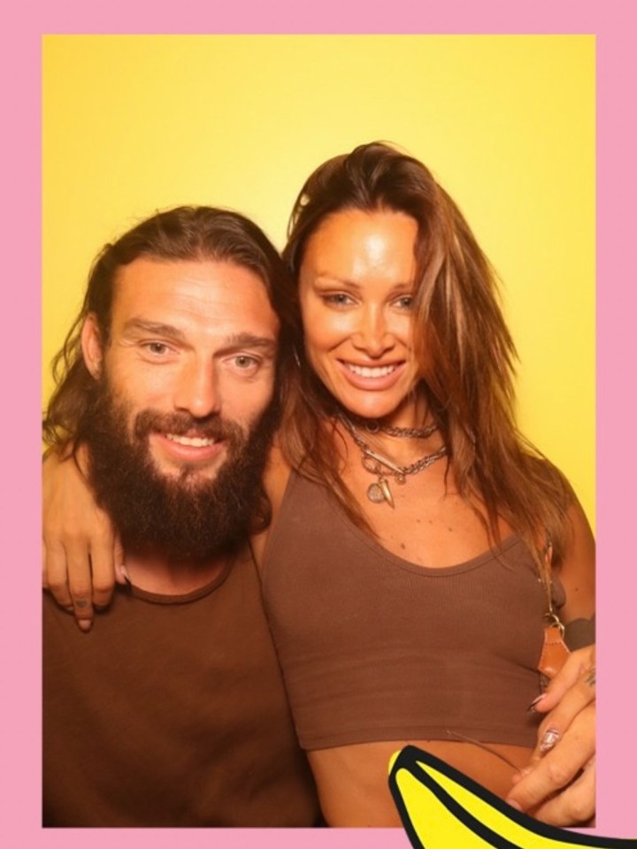Photo booth picture of Andy Carroll and Lou Teasdale.