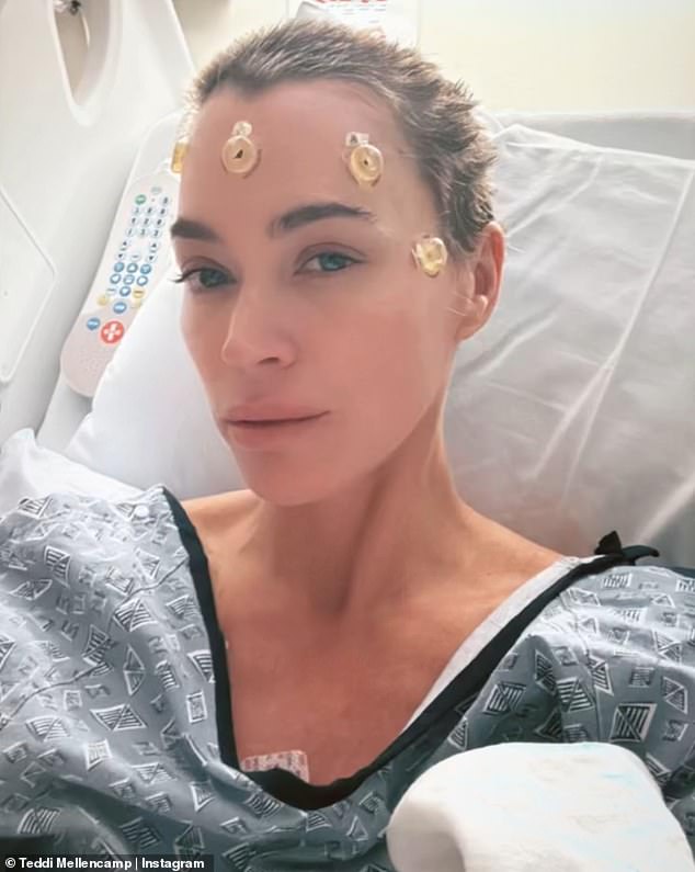 Teddi, who is pictured in February, argued in a new interview that 'there¿s a difference between self-diagnosing yourself and being an advocate for your own health'