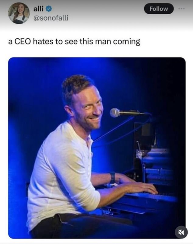The clip went instantly viral as fans went wild over at the uncomfortable moment, thanking Coldplay for 'bringing the whole internet together for one day'
