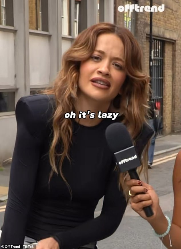 Rita continued: 'Ughhhh it's lazy, fix it' despite her most recent summer collection features a lace midi skirt at £14 which features the design she hates - a visible lining