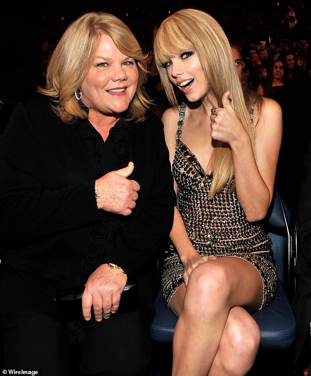 'Taylor has been so concerned with her mother's health struggles over the years that her focus was really only on her. Her dad was often always in great shape,' our source said. Andrea Swift (pictured) has weathered both brain and breast tumors