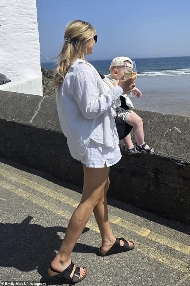 Emily rarely comments on her private life but has now admitted that she feels as if she has 'won the lottery' with the little one, and added that she couldn't have gone through the 'difficult labour' with anyone but her partner