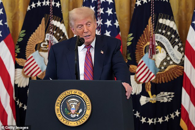 Colbert blasted Paramount's settlement with Trump live on air on Wednesday and claimed the company could have 'easily fought it'; Trump seen on Friday in Washington D.C.