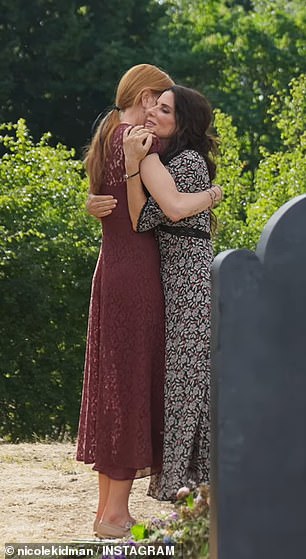 She posted a clip of them hugging each other in a makeshift cemetery