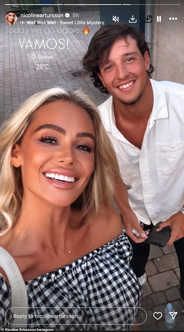 But Nicoline has hinted that she has now found happiness after posing alongside the Argentine-born Italian athlete following his match at the Nordea Open