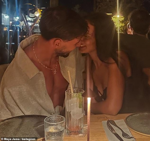 The Love Island host, 30, took to her Instagram with snaps of her loved up trip with the Manchester City star, 27, as they topped up their tans before enjoying a romantic meal