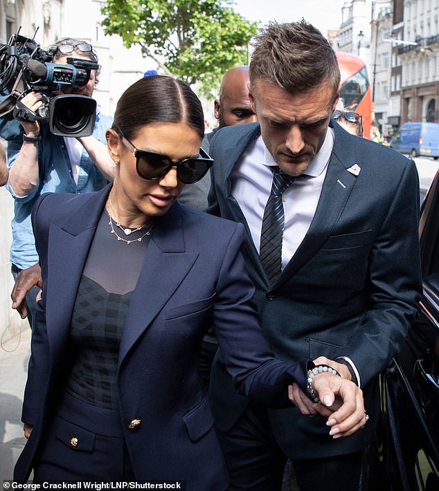 The meeting came just one week after her triumph in the Wagatha Christie lawsuit, which saw her in a now-legendary battle with Rebekah Vardy about the latter leaking stories to the press about the former's life (Rebekah pictured outside in 2022)