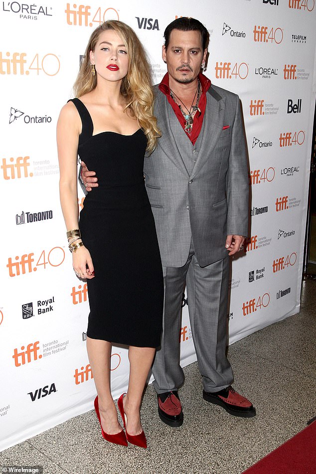 Johnny (pictured with Amber in 2015) later said he 'felt ill' when the People story dropped
