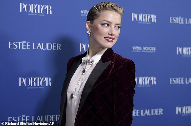 Amber was a star guest at the 2018 'Incredible Women' gala in Hollywood, which celebrated the one-year anniversary of #MeToo and Time's Up. Pictured: Amber at the event in 2018