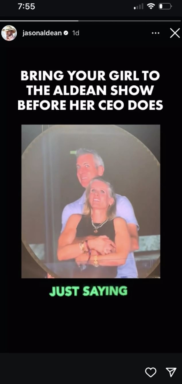 Aldean posted a meme mocking the IT CEO, who has since resigned after he was seen in a widely circulated video showing him embracing an employee at a Coldplay concert