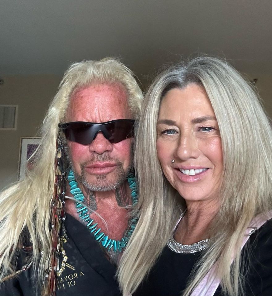 Close-up photo of Dog the Bounty Hunter and his wife, Francie.