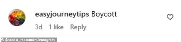 'Boycott,' Instagram user @easyjourneytips declared