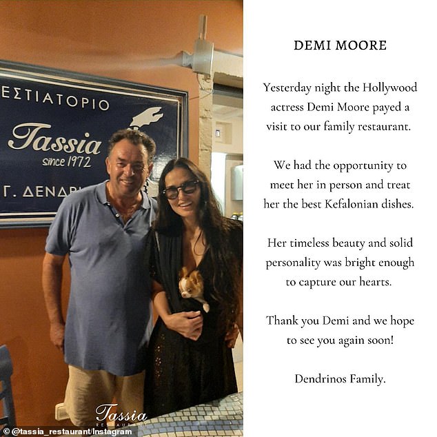 In 2022, Oscar-nominated actress Demi Moore stopped by and they remarked that 'her timeless beauty and solid personality was bright enough to capture our hearts'