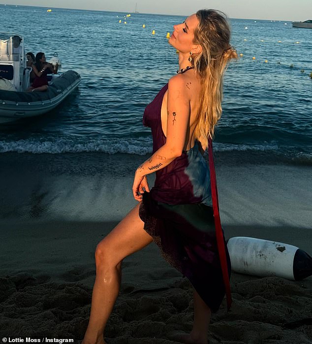 Alongside her album of holiday snaps, Lottie penned: 'Life¿s a party I guess'