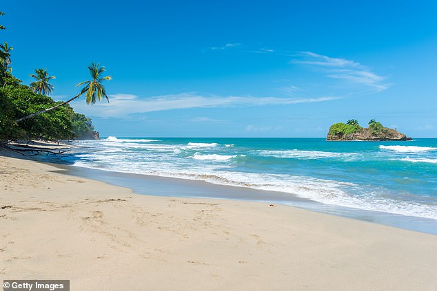 The Costa Rican National Police reported that Warner’s body was discovered near Cocles, a beach in the Limon province (Playa Cocles pictured above)