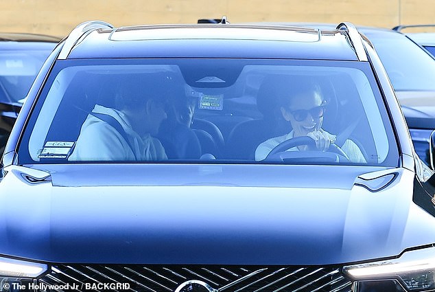 She was soon seen driving away in her luxury SUV with Cooper and the rest of the gang