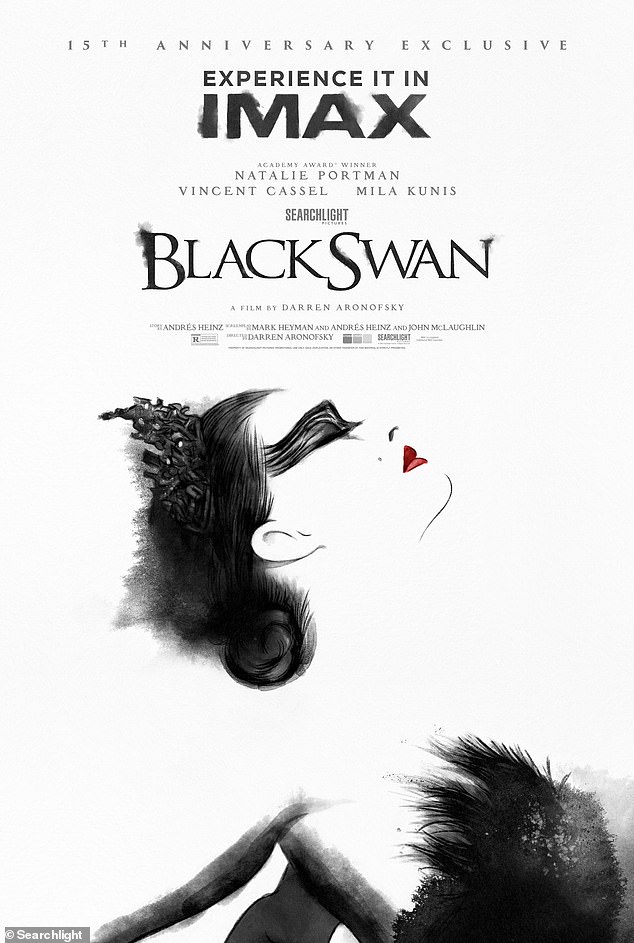 Darren Aronofsky's 2010 psychological thriller Black Swan - which earned Natalie her Academy Award - is returning to over 200 IMAX theaters on August 21 and 24 in honor of the 15th anniversary