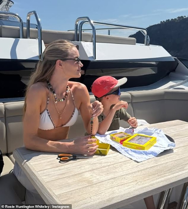 She was also every inch the doting mother as she enjoyed some fun activities in the son with Jack