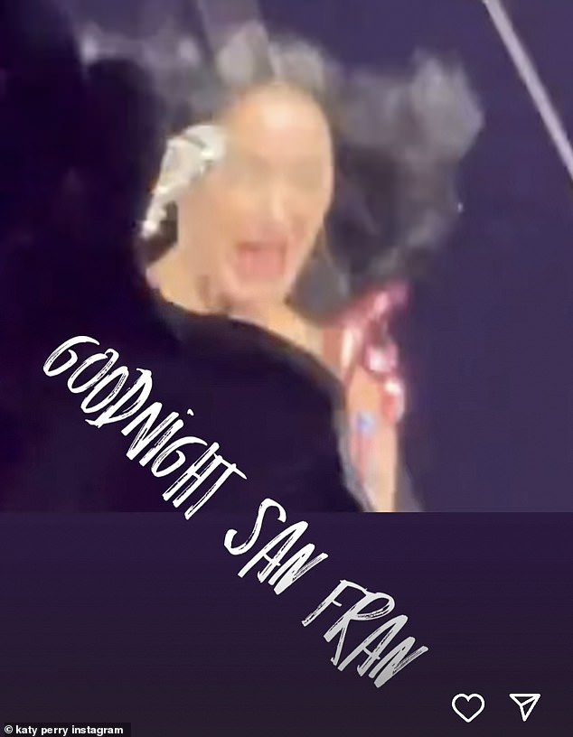 Fans were left panicked as they captured the heart-stopping moment when the 40-year-old singer belted out her hit song Roar while soaring through the sky on a mechanical butterfly