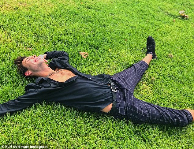 Posting a throwback photo to his Instagram this week, the 26-year-old TikTok star can be seen sprawled on a patch of grass near a cricket pitch, looking the worse for wear