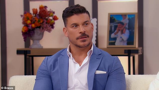 During an appearance with host Andy Cohen on Watch What Happens Live, the 36-year-old former Vanderpump Rules star explained why their divorce proceedings were still dragging out; Jax is pictured on a preview for the Valley reunion special