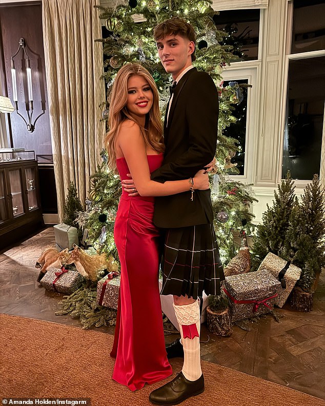 The lovebirds - who went Instagram official in January - rang in the New Year with her mother, father Chris Hughes and younger sister Hollie, 13, in Scotland