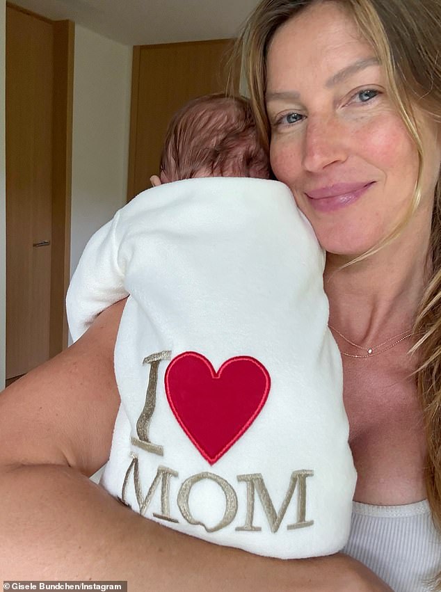 Gisele gave birthday to her son — whose first name has not yet been publicly revealed — in February