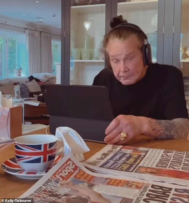 Ozzy's daughter Kelly shared the video with fans on her Instagram Story on July 20, just two days before the singer died