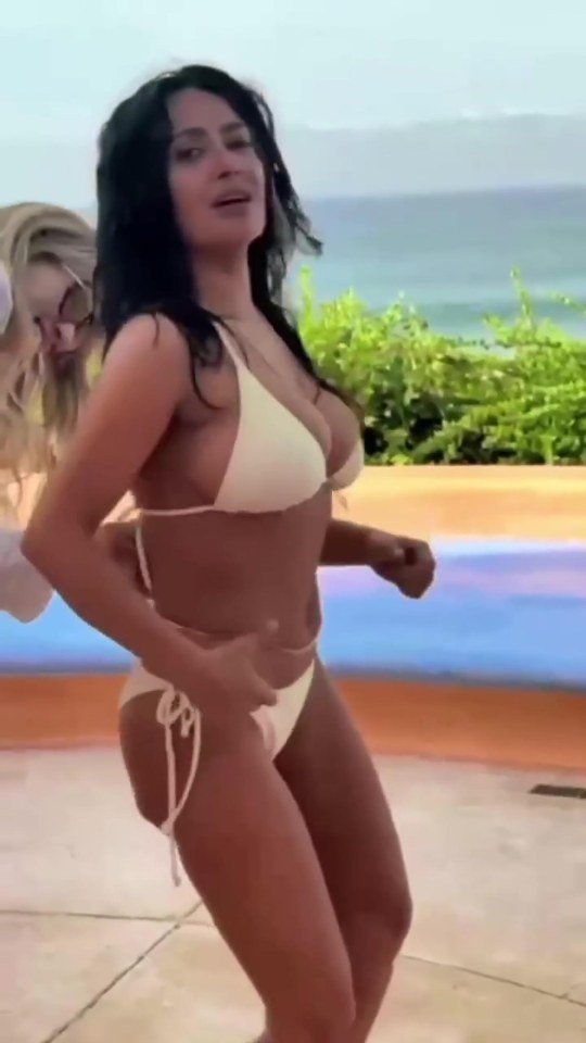 Salma Hayek on the cover of Sports Illustrated Swimsuit Mexico.