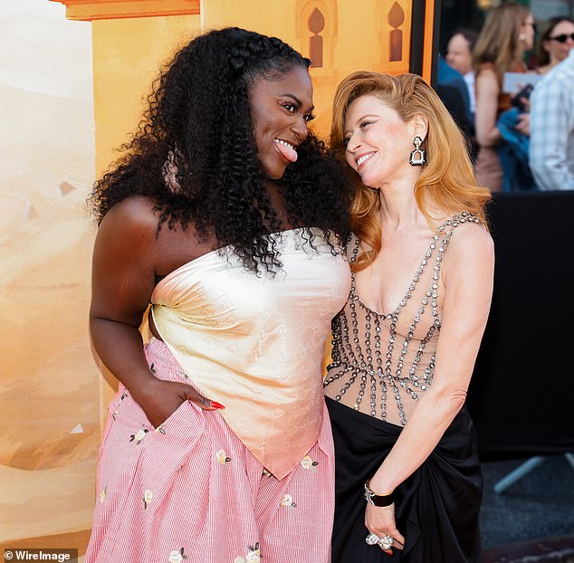 Meanwhile Oscar nominee Danielle, who played Tasha 'Taystee' Jefferson and also appears alongside Natasha in the Bad Guys sequel, cut an equally stylish figure