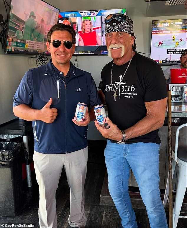 The star looked happy and healthy as he posed up with Governor Ron Desantis in May 2025 in his final photos