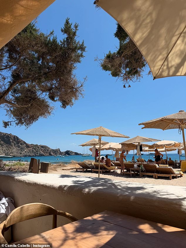 They stayed at a coastal resort with views of the Balearic Sea