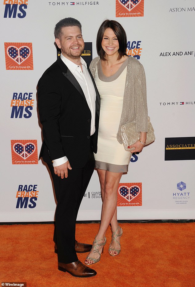 Jack Osbourne shares three children with his ex Lisa: daughters Pearl, 13; Andy, 10; and Minnie, seven. They married in 2012 and divorced in 2019; pictured in 2015 in LA