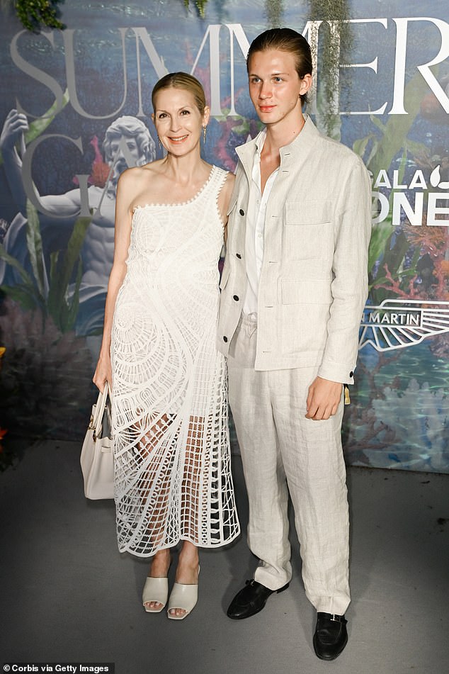 Kelly Rutherford attended the event with her dapper son Hermes