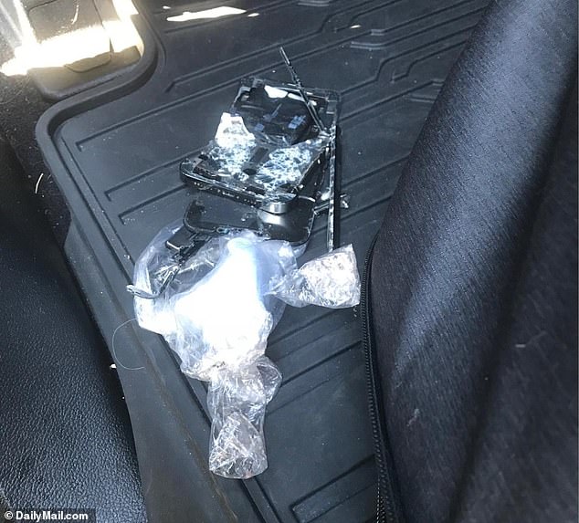 Phypers says his discovery of the alleged May tryst led to an explosive showdown over the July 4 holiday weekend, during which Richards allegedly smashed up his phone (pictured)