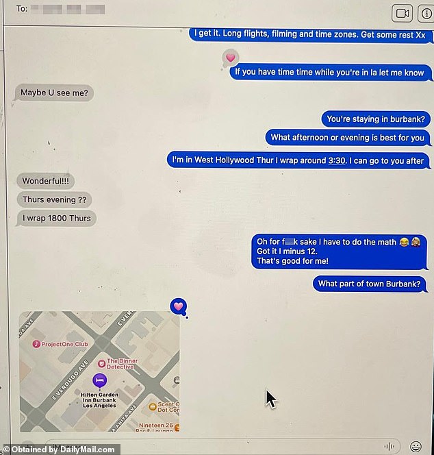 Phypers shared what he says is a text conversation that revealed details of the multiple sordid hotel hook-ups his wife and her lover enjoyed